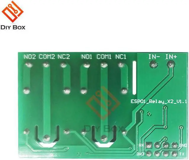 Alt view image 4 of 4 - DC5V ESP8266 ESP-01/01S Dual WIFI Relay Module 2-channel WiFi Module Control Mobile Phone APP Control Suitable