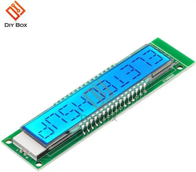 Alt view image 5 of 7 - SPI LCD Display Module LED Module 10 Bit 16 Segment Module Digital Segment Tube With Blue Backlight TM1622 Chip DM8BA10 NO PIN