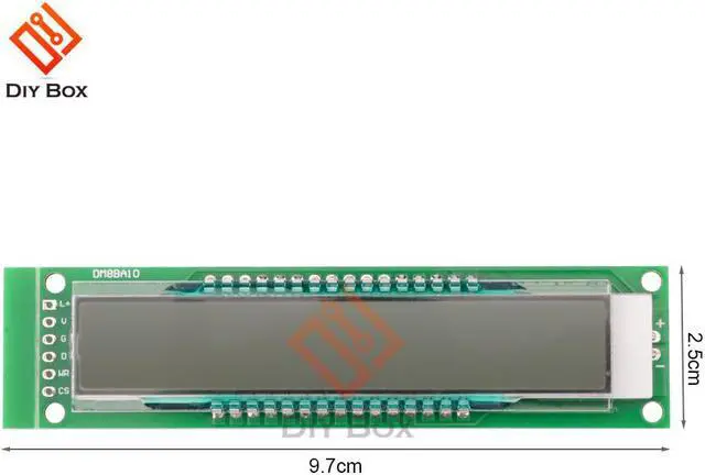 Alt view image 6 of 7 - SPI LCD Display Module LED Module 10 Bit 16 Segment Module Digital Segment Tube With Blue Backlight TM1622 Chip DM8BA10 NO PIN