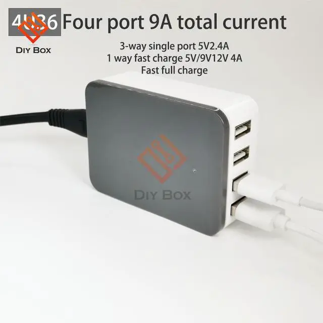 Alt view image 5 of 7 - 50W USB Charger Step Down Power Supply Module 12V 24V 36V to 5V 5A QC2.0 QC3.0 FCP AFC SCP 4USB Buck Converter for Smart Home