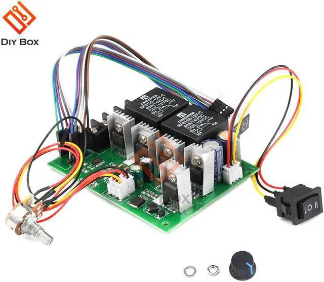 Alt view image 5 of 7 - DC 10-50V PWM Speed Controller DC Motor Governor LED Digital Display 40A 12V/24V/36V/48V Adjustable Switch Drive Board Module