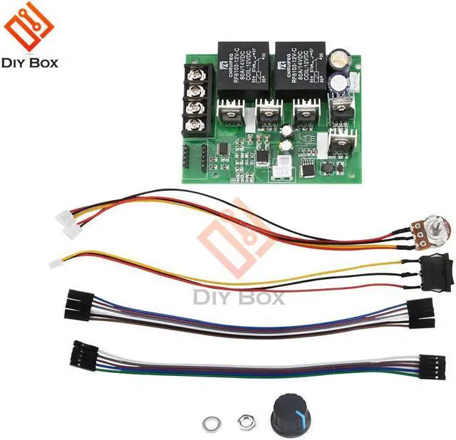 Alt view image 7 of 7 - DC 10-50V PWM Speed Controller DC Motor Governor LED Digital Display 40A 12V/24V/36V/48V Adjustable Switch Drive Board Module