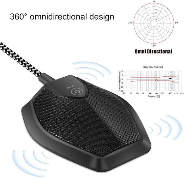 Alt view image 6 of 7 - Microphone USB professionnel de bureau, avec fonction muette, réduction de bruit, pour ordinateur portable/ordinateur, appareil de conversation vocale Audio