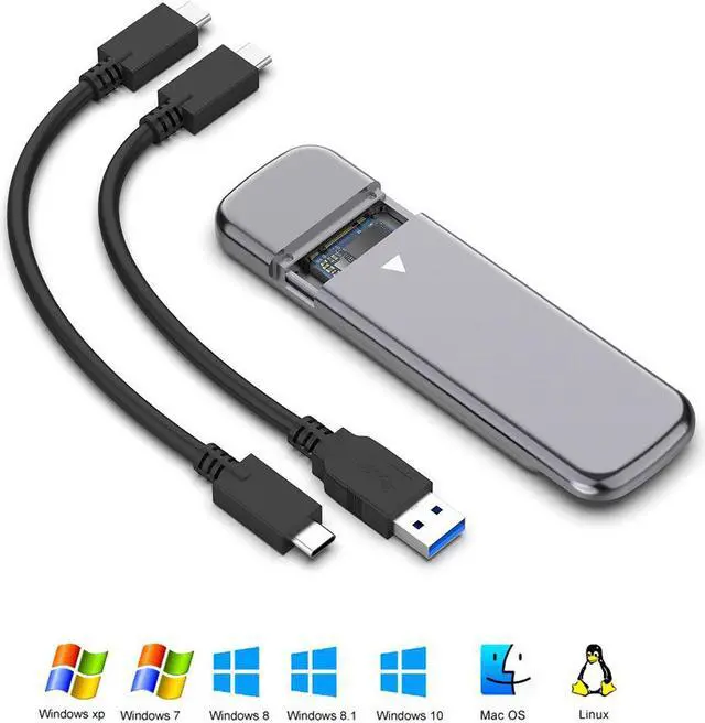 Alt view image 6 of 7 - Disque dur externe SSD m.2 USB 3.1 de 2 to, dispositif de stockage Portable pour ordinateur