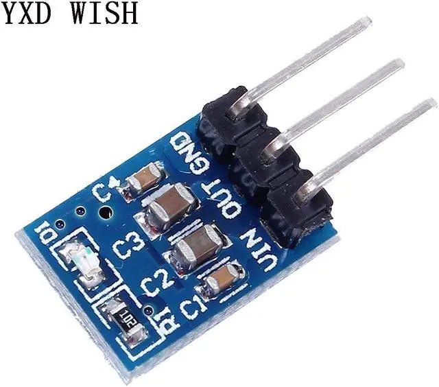 Alt view image 3 of 4 - Alimentation électrique abaisseur 5V à 3.3 V, 5 pièces, Module Buck AMS1117 800MA, panneau d'amplification réglable, régulateur de tension