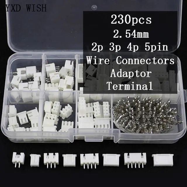 Alt view image 4 of 6 - Connecteur de fil adaptateur XH, 230 pièces, XH2.54 2p 3p 4p 5 broches, pas de 2.54mm