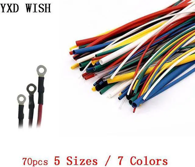 Alt view image 6 of 6 - Ensemble de 70 manchons de câble, Tube thermorétractable en polyoléfine, isolé, rétractable, 127/164/328/530