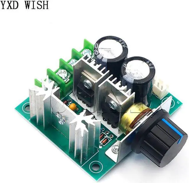 Alt view image 6 of 7 - Contrôleur de vitesse de moteur PWM 12V-40V 32V 10a, régulateur de moteur cc avec interrupteur à bouton, Module de carte 400W