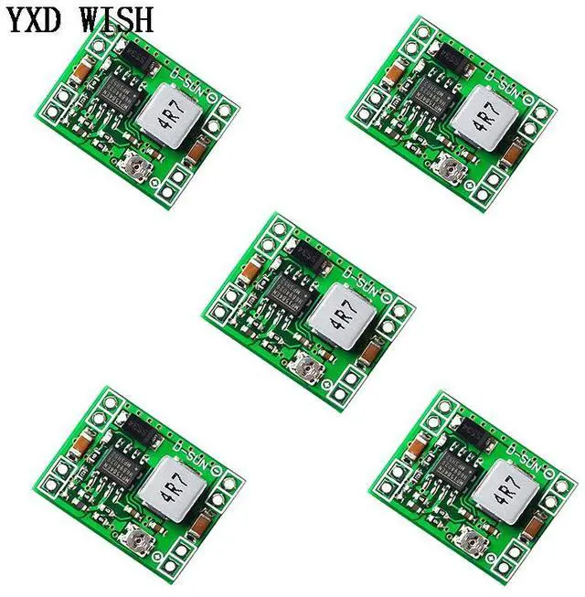 Alt view image 5 of 7 - Module d'alimentation 3A réglable, 5 pièces, Module de sortie 12, LM2596 24V, MP1584 EN