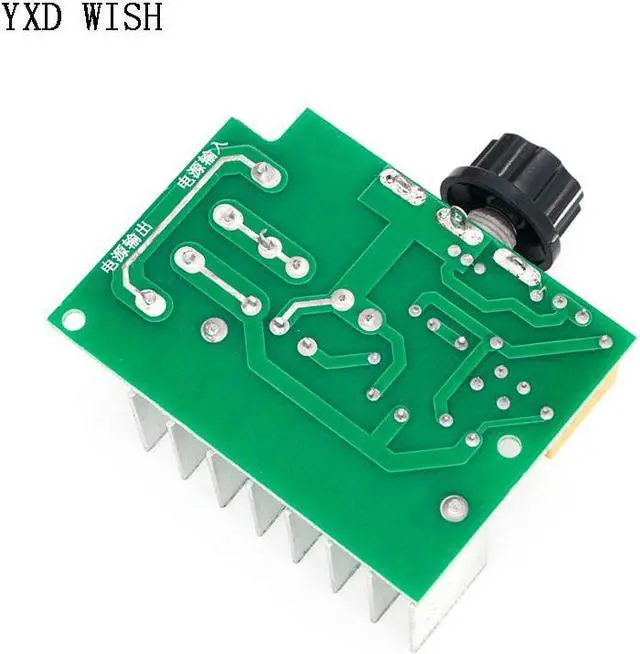 Alt view image 6 of 6 - Régulateur de tension électronique SCR, 4000W, haute puissance, AC 220V, régulateur de vitesse à gradation, avec assurance de température