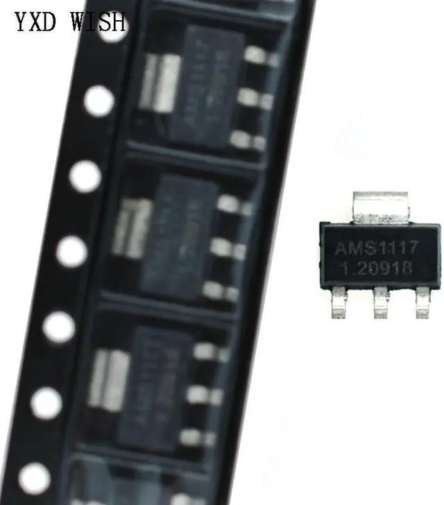 Alt view image 7 of 7 - Régulateur de tension AMS1117, kit 1,2 V/1,5 V/1,8 V/2,5 V/3,3 V/5,0 V/ADJ 1117 avec 7 valeurs x 10 = 70 pièces,