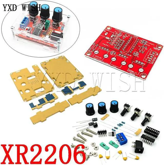Alt view image 5 of 7 - Générateur de Signal XR2206 1Hz -1MHz, Kit d'installation autonome, sinus/Triangle/carré, sortie de Signal, Amplitude de fréquence réglable