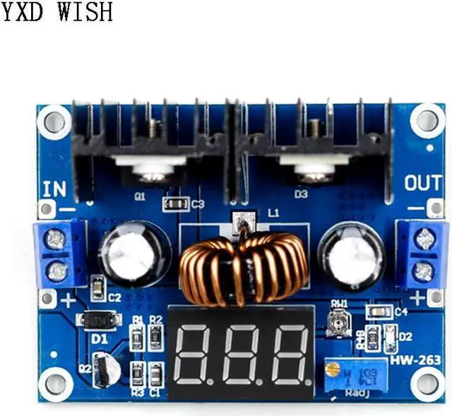 Alt view image 6 of 7 - Module régulateur de tension, 8a, XH-M404 W, DC 4-40V, numérique, PWM, réglable à 200 °, DC DC-DC