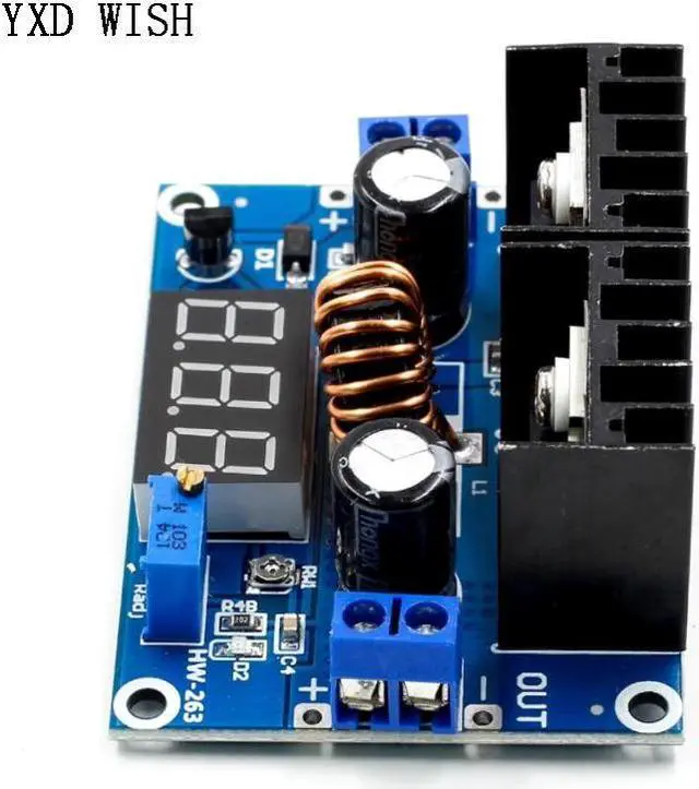 Alt view image 7 of 7 - Module régulateur de tension, 8a, XH-M404 W, DC 4-40V, numérique, PWM, réglable à 200 °, DC DC-DC