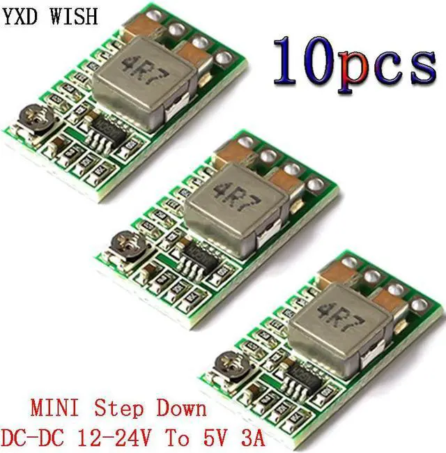 Alt view image 4 of 5 - Module d'alimentation électrique Mini abaisseur 12-24V à 5V 3a, panneau convertisseur réglable, 1.8V 2.5V 3.3V 5V 9V 12V, 10 pièces