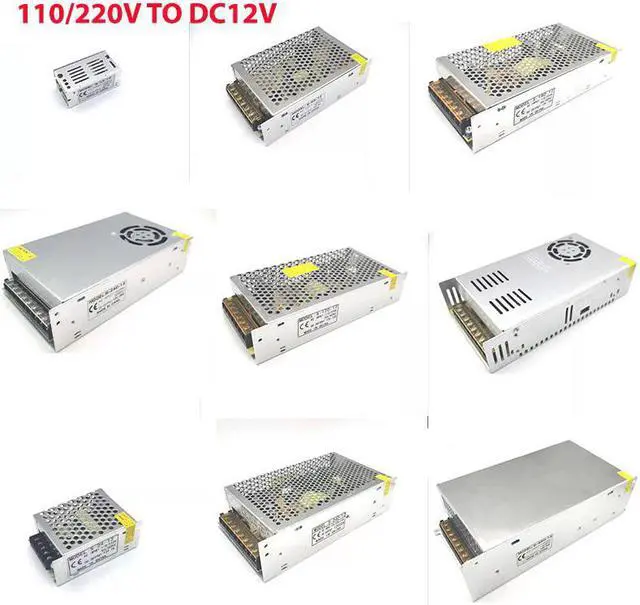 Main image of Alimentation en Fonte DC 12 V 1A 2A 5A 10A 15A 20A 30A 40A, transformateur d'éclairage pour bande lumineuse LED, puissance de commutation Ada