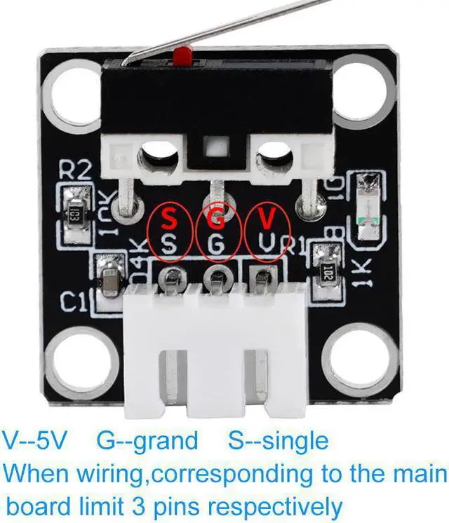 Alt view image 2 of 3 - 4sets XYZ Axis Micro Limit Switch Mechanical Switch End Stop 3Pin 1M cables For Creality CR10 CR10S Ender3  3D Printer Parts