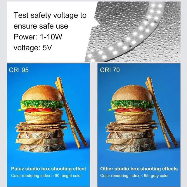 Alt view image 2 of 14 - Portable Photo Studio Light Box, PULUZ 16"X16" Professional Dimmable Shooting Tent Kit with 144 Leds Lights & 6 Kinds Double-Sided Color Backgrounds for Product Photography