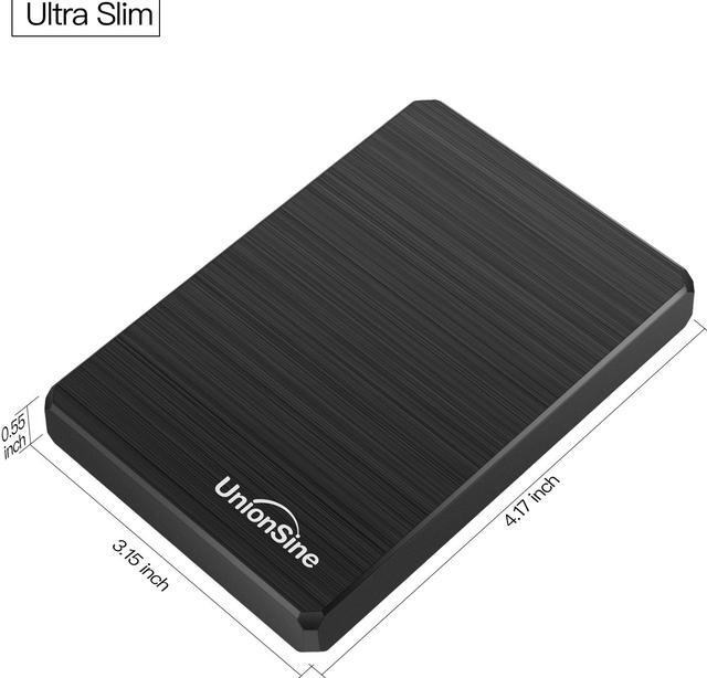 Alt view image 5 of 7 - UnionSine 500GB Ultra Slim Portable External Hard Drive USB3.0 HDD Storage Compatible for PC, Desktop, Laptop, Xbox One, Xbox one, PS4(Black)