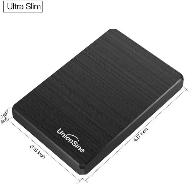 Alt view image 3 of 7 - UnionSine 250GB Ultra Slim Portable External Hard Drive USB3.0 HDD Storage Compatible for PC,Hard Drive, Desktop, Laptop,(Black)