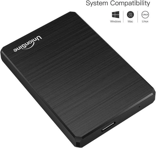 Alt view image 3 of 7 - UnionSine 320GB Ultra Slim Portable External Hard Drive USB3.0 HDD Storage Compatible for PC, Desktop, Laptop, Xbox One, Xbox one, PS4(Black)