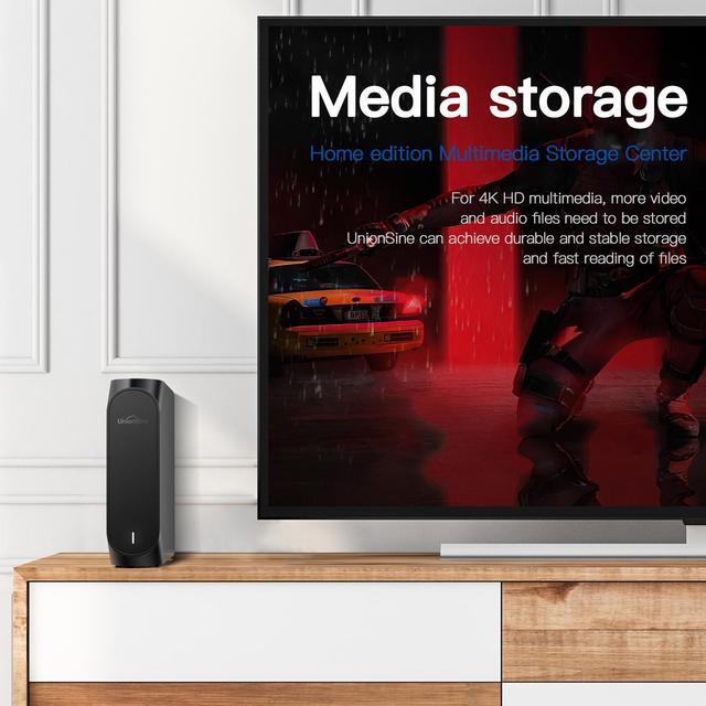 Alt view image 7 of 7 - UnionSine 6TB 3.5" External Hard Drive USB3.2Gen2 Type-C HDD Storage Compatible for PC, Desktop, Laptop,TV(Black) HD3510 Black 6TB