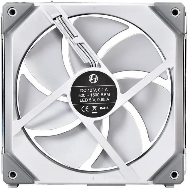 Alt view image 6 of 7 - Lian Li UNI Fan SL120 3 Pack White-with Controller and Extension (ARGB 120mm LED PWM Daisy-Chain) UF-SL120-3W PC Cooling Computer ARGB Case Fans Heatsink Cooler