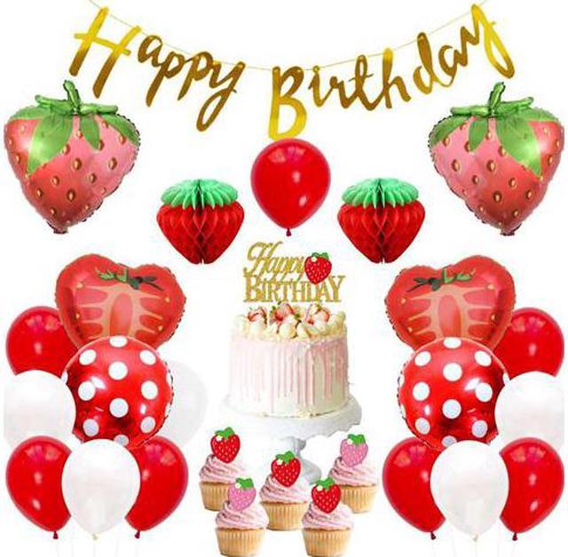 Sweet Strawberry First Birthday Celebration for Evyn Laila