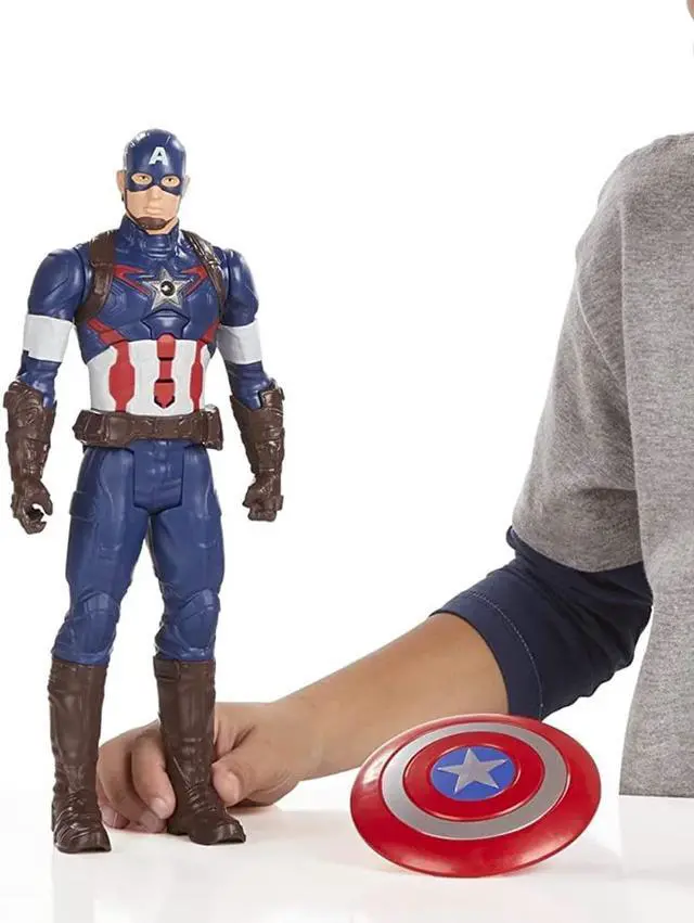 Alt view image 7 of 7 - Titan Hero Tech Captain America 12 inch Voice Action Figure