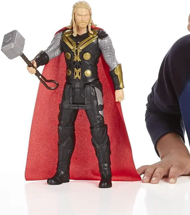 Alt view image 3 of 7 - Titan Hero Tech 12-Inch Tall Electronic Thor Action Figure