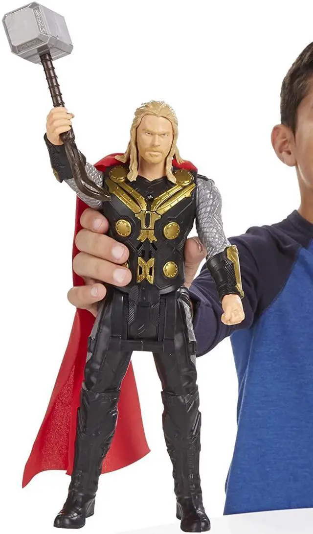 Alt view image 2 of 7 - Titan Hero Tech 12-Inch Tall Electronic Thor Action Figure
