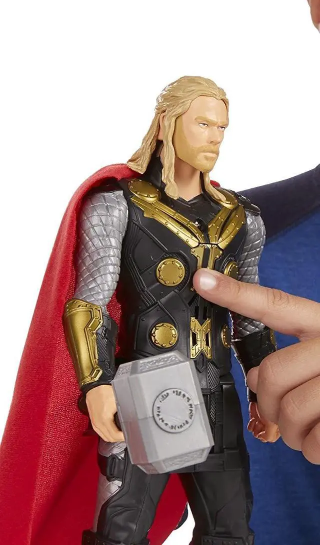 Alt view image 4 of 7 - Titan Hero Tech 12-Inch Tall Electronic Thor Action Figure