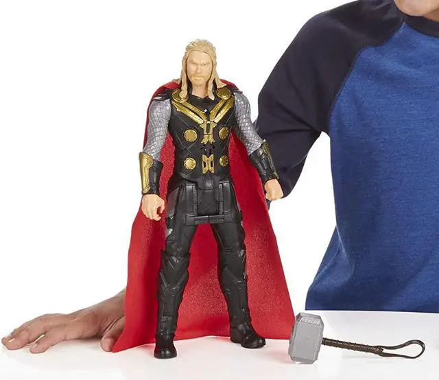 Alt view image 5 of 7 - Titan Hero Tech 12-Inch Tall Electronic Thor Action Figure