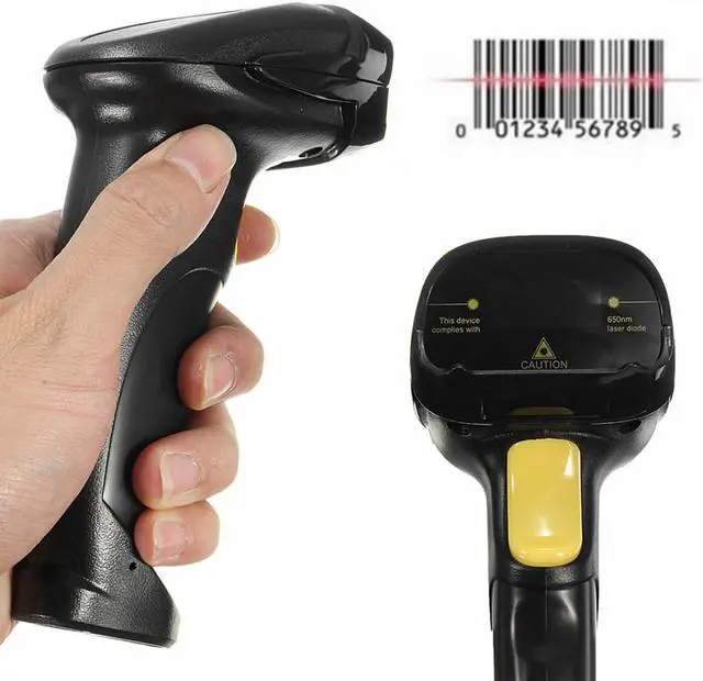 Alt view image 2 of 7 - Handheld USB Port Laser Barcode Scanner Barcode Reader for POS Computer UPC EAN