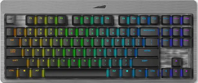 Alt view image 11 of 11 - MOUNTAIN Everest Core Compact Mechanical Gaming Keyboard - USB Hub - Linear and Quiet - RGB Backlit - Gunmetal Gray