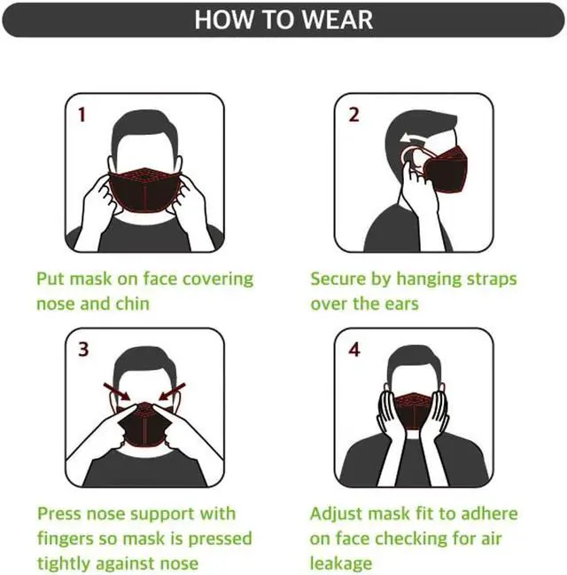 Alt view image 5 of 5 - Good Day - Happy Life Premium Black KF94 Face Mask - Adult 10 Count - Individually Packaged