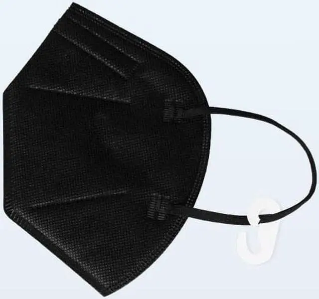 Alt view image 3 of 4 - KingFa Flat Fold KN95 Masks - Black 10pack - New GB2626:2019 Standard