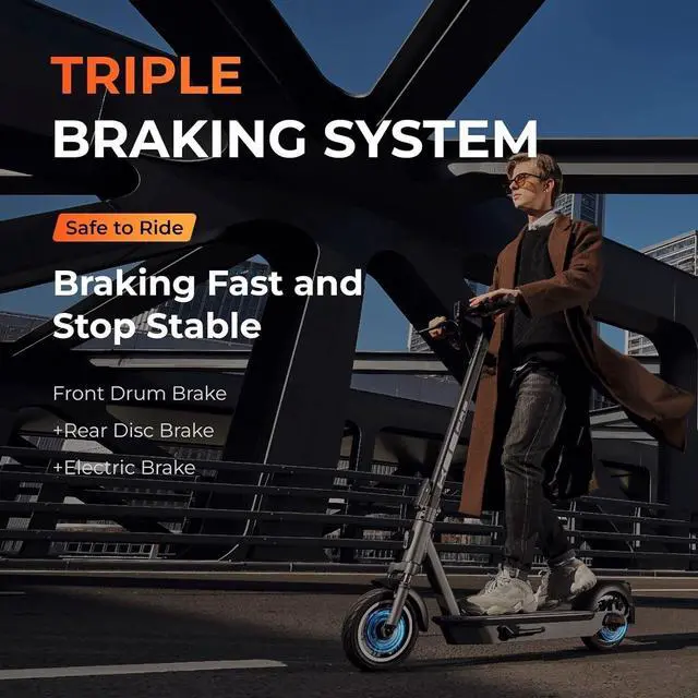 Alt view image 6 of 7 - NEW Yadea KS6 Pro Electric Kick Scooter 500W Motor 34-40 Miles Range & 18.6 MPH