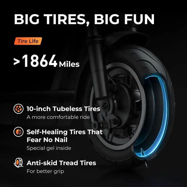 Alt view image 4 of 7 - Yadea KS6 Pro Electric Kick Scooter 500W Motor 34-40 Miles Range & 18.6 MPH