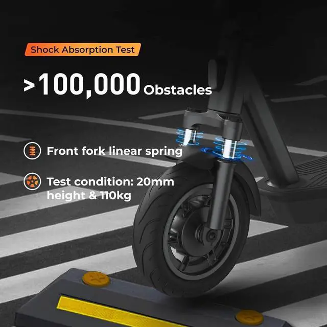 Alt view image 5 of 7 - Yadea KS6 Pro Electric Kick Scooter 500W Motor 34-40 Miles Range & 18.6 MPH