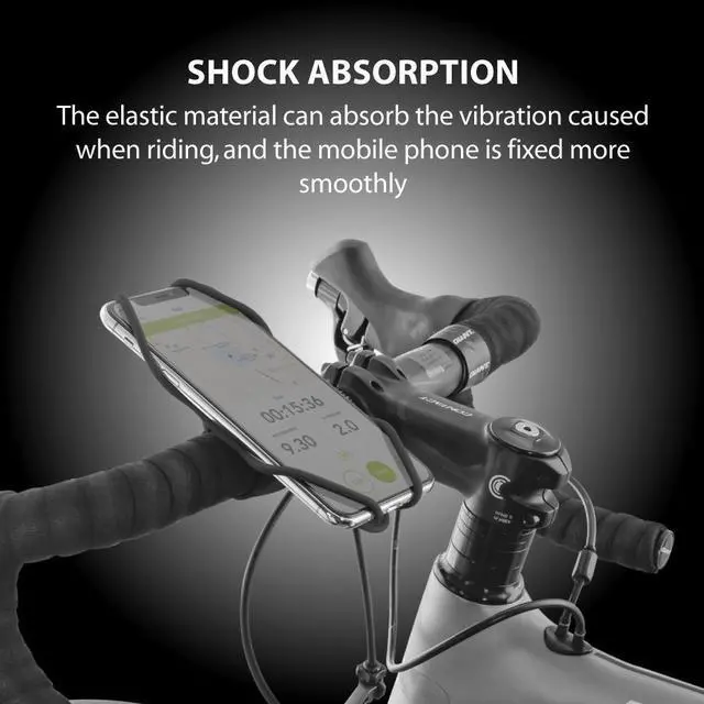 Alt view image 5 of 7 - Bone Bike Tie 3, Universal Bike Phone Mount for Handlebar, Bicycle Motorcycle Phone Holder for Apple iPhone 13 12 11 Pro Max Mini XS XR X 8 Samsung Galaxy S21 S20 Note 20 10, and more (Black)