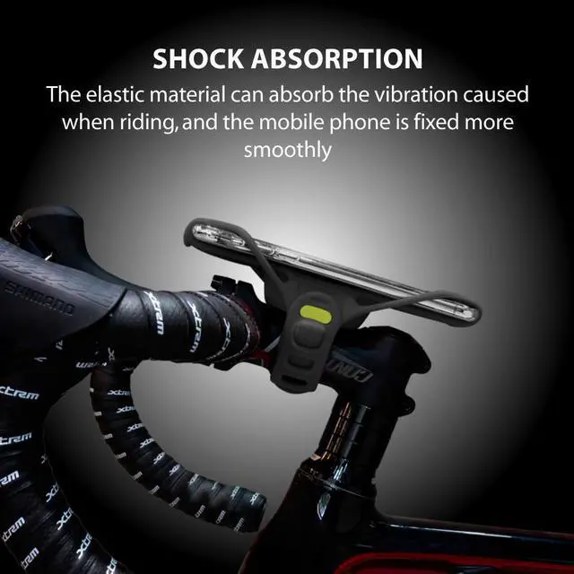 Alt view image 5 of 7 - Bone Bike Tie Pro 3, Universal Bike Phone Mount for Stem Mount, Bicycle Motorcycle Phone Holder for iPhone 13 12 Pro Max Mini 11 X 8 7 6 Plus, Galaxy Note20 10 9 S20 10 9 8, Phones 5.8"-7.2" (Black)