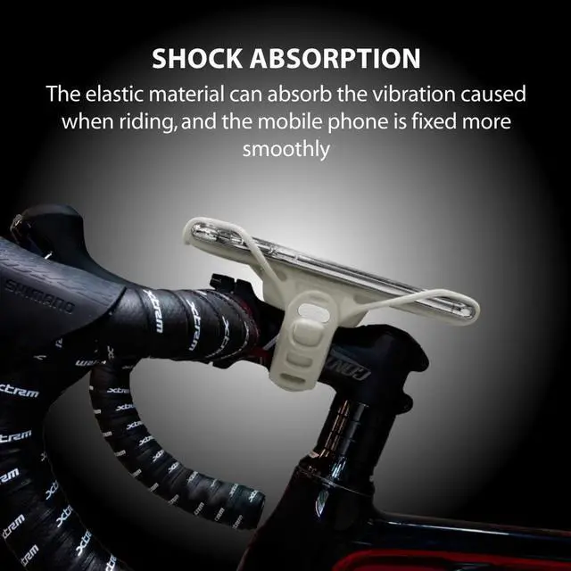 Alt view image 5 of 7 - Bone Bike Tie Pro 3, Universal Bike Phone Mount for Stem Mount, Bicycle Motorcycle Phone Holder for iPhone 13 12 Pro Max Mini 11 X 8 7 6 Plus, Galaxy Note20 10 9 S20 10 9 8, Phones 5.8"-7.2" (Gray)