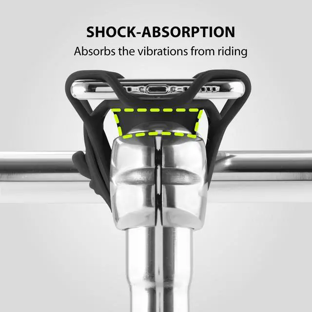 Alt view image 5 of 7 - Bone Bike Tie Pro 4 Bike Phone Holder for Stem Mounting 4.7” - 7.2” Screen Smartphones, Face ID Compatible, Ultra Light Weight Bicycle Phone Mount, Designed for Road, Race & Touring- Black