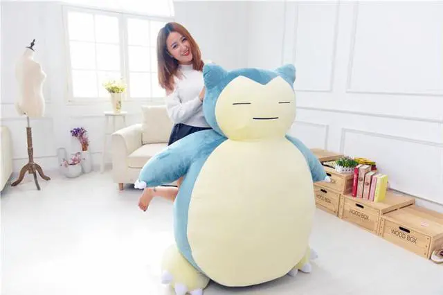 Alt view image 2 of 4 - Hot Sell Snorlax Plush Stuffed Dolls Soft Cartoon Toys Snorlax Bean Bag Hot Valentine's Day Gift For Children 150cm Giant Snorlax Skin