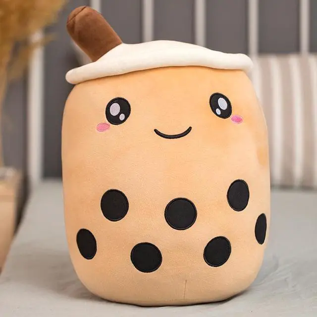 Alt view image 3 of 7 - Bubble Tea Plush Pillow Boba Plush Pillow Stuffed Animal Stuffed Bubble Milk Tea Cup Doll Plush Toy for Kids , Adults , Boba Lover Gifts