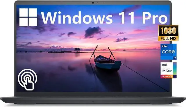 Main image of New Dell Inspiron 15.6" Full HD Touchscreen Intel Iris Xe Graphics Intel Core i7-1255U 32GB DDR4 RAM 1TB PCIe NVMe M.2 SSD Windows 11 Pro Black