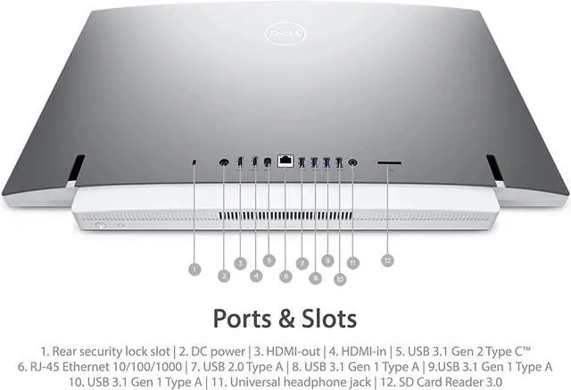 Alt view image 5 of 6 - New Dell Inspiron 7700 All-in-One Desktop 27" Full HD Touchscreen NVIDIA GeForce MX330 Intel core i7-1165G7 64GB DDR4 RAM 2TB SSD Windows 11 Pro KB&Mouse Silver
