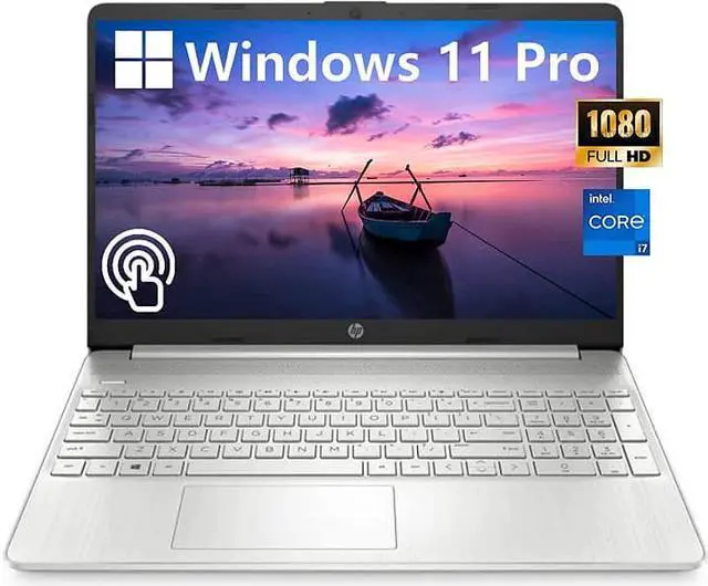 Main image of New HP 15.6" Full HD Touchscreen Intel Iris Xe graphics Intel Core i7-1165G7 16GB DDR4 RAM 512GB PCIe NVMe M.2 SSD Windows 11 Pro Silver