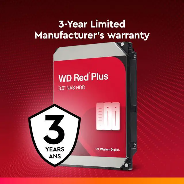 Alt view image 10 of 11 - Western Digital Hard Drive WD40EFPX-RET 4TB 3.5" WD Red Plus NAS HD SATA 256MB